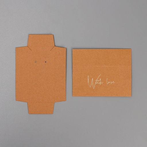 Цена за 5 шт. Коробка под бижутерию крафтовая With love, 10 5 3 см - Дарите счастье фото 9