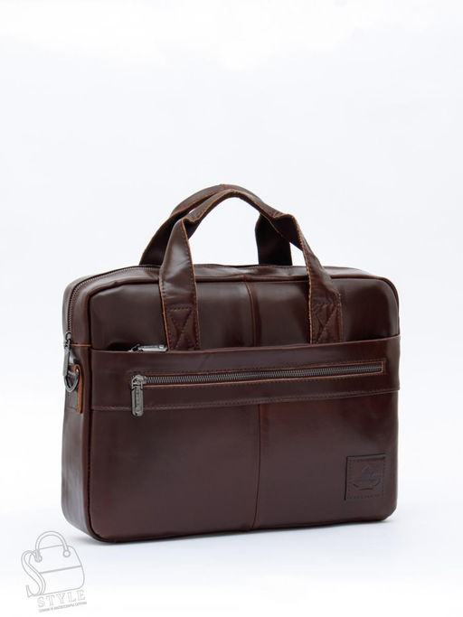 Портфель мужской кожаный 11011Z brown Zinimsk
