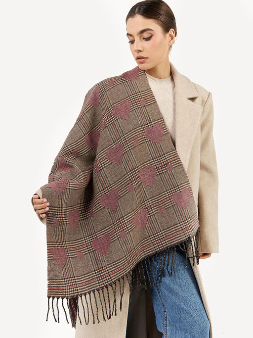 в составе ШЕРСТЬ  и КАШЕМИР Большой, мягкий, теплый  двусторонний палантин - Tantino фото 9