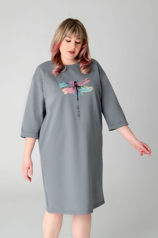 Арт. 8303 Платье 50-58 5 (шт) Цвет:серый - Калинка фото 4