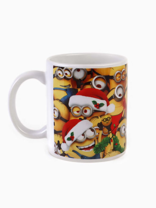 Кружка новогодняя сублимация 320 мл, Миньоны