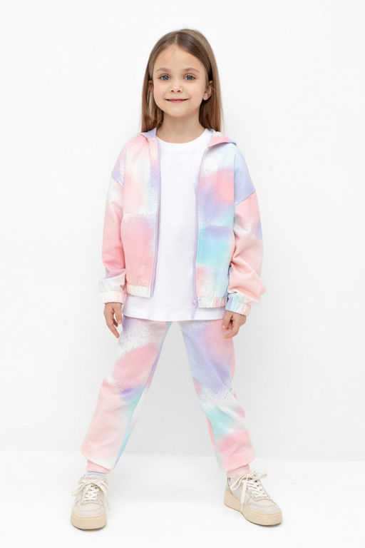 КР 400536/разноцветный спрей брюки для дев