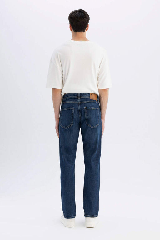 Джинсовые брюки Sergio Regular Fit Normal Mold с нормальной талией и зауженными штанинами - Defacto фото 6