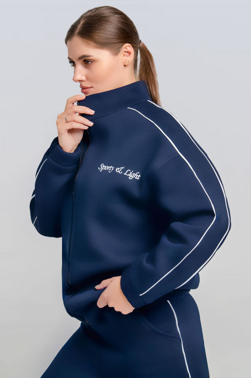 Арт. 2912 Костюм с начесом женский 44-52 (5 шт) Цвет:темно-синий