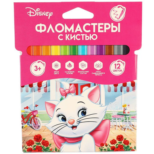 Фломастеры с кистью, 12 цветов, Коты аристократы - Disney фото 11