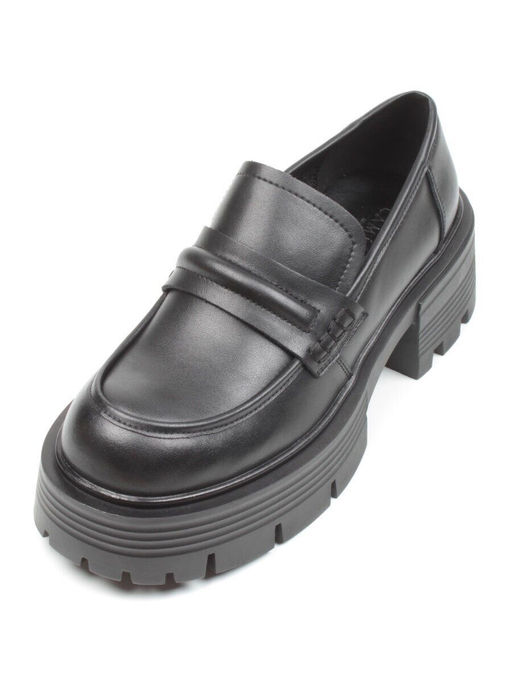 03-C1815-1 BLACK Лоферы женские (натуральная кожа) - Фабричный китай фото 5