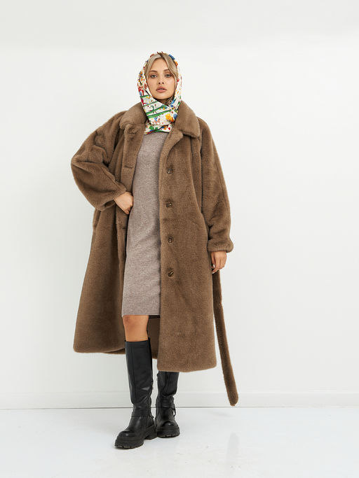 Шуба женская с поясом - Glenfield фото 2