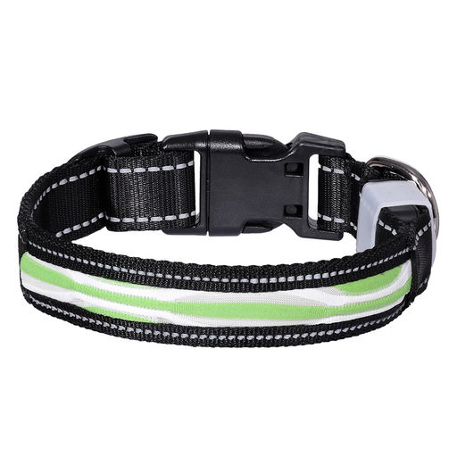 ВИА Светодиодный ошейник "Фэйм", зелёный, размер S, 2,5x40см 88кит09