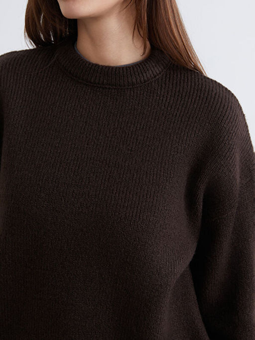 Bisiklet Yaka Kad?n Triko Kazak