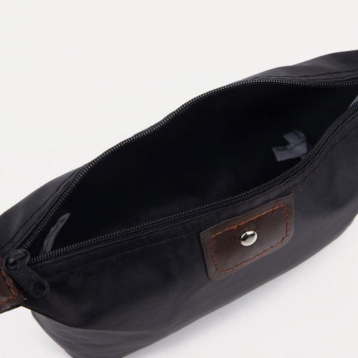 Цена за 2 шт. Косметичка простая на молнии, маленькая, чёрная - Simaland фото 4