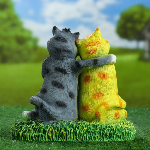 Садовая фигура из полистоуна «Кошки влюблённые. Всё будет хорошо», 23×15×23 см