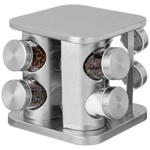 НАБОР БАНОЧЕК ДЛЯ СПЕЦИЙ ИЗ 8 ШТ. 90 МЛ НА ВРАЩАЮЩЕЙСЯ ПОДСТАВКЕ - Agness фото 5