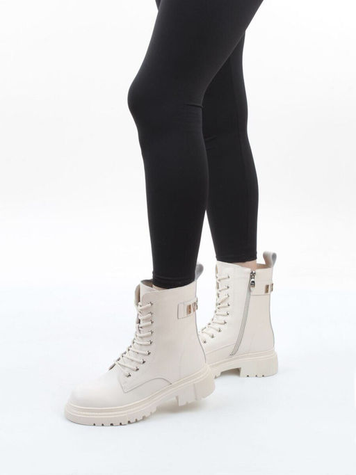 04-PAT159-2Z MILK Ботинки зимние женские (натуральная кожа, 100% шерсть)