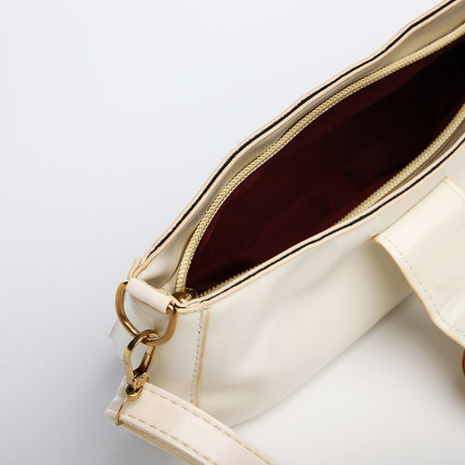 Сумка-багет на молнии, цвет белый - Simaland фото 6