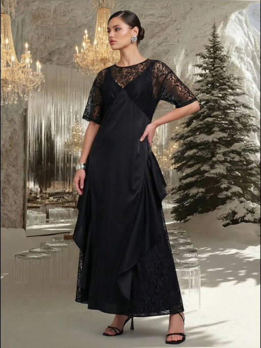 Платье вечернее нарядное с кружевом в пол - Sahar art lab фото 12