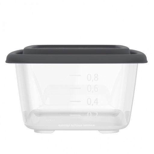 Контейнер для продуктов Гурман 1,1л, 19,4х13,1х7,5см, полипропилен, графит, подходит для СВЧ и заморозки (Россия) - Домашняя Мода фото 3