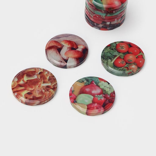 Цена за 40 шт. Крышка для консервирования «Элитная», ТО-82 мм, жесть, лак, литография, фасовка 20 шт., МИКС