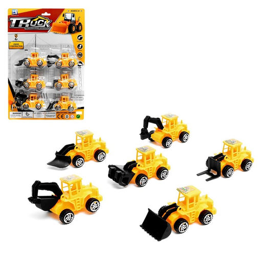 Игровой набор Строительная техника, 6 тракторов