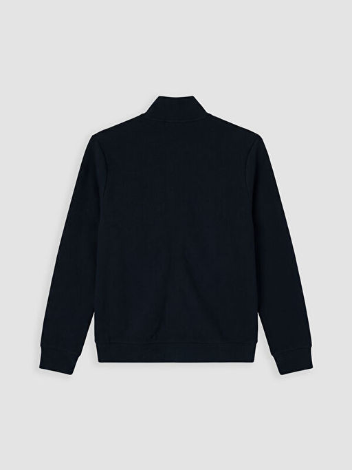 Dik Yaka Erkek Fermuarl? Sweatshirt