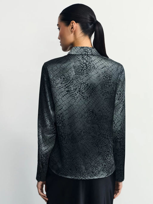 Атласная блузка с принтом / Zarina