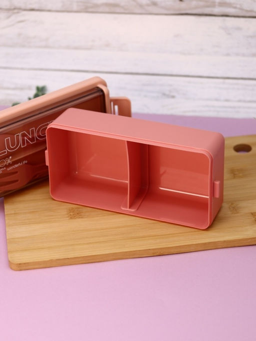 Ланчбокс "Life every day", pink (ложка+вилка), 700 мл