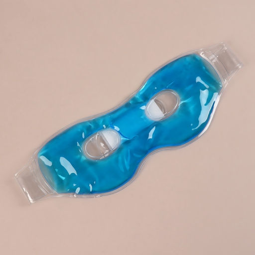 Маска для лица гидрогелевая, охлаждающая/согревающая, 23×10×0.5 см, синяя