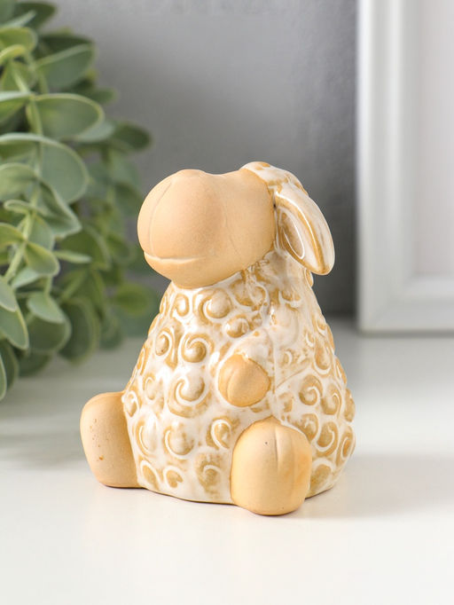 Сувенир керамика "Кудряш бараш" беж 7х7х8 см