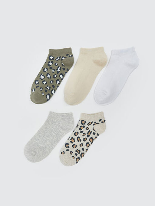 Desenli Kad?n Patik ?orap 5li