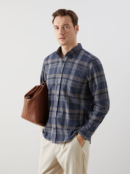 Regular Fit Uzun Kollu Gabardin Erkek G?mlek