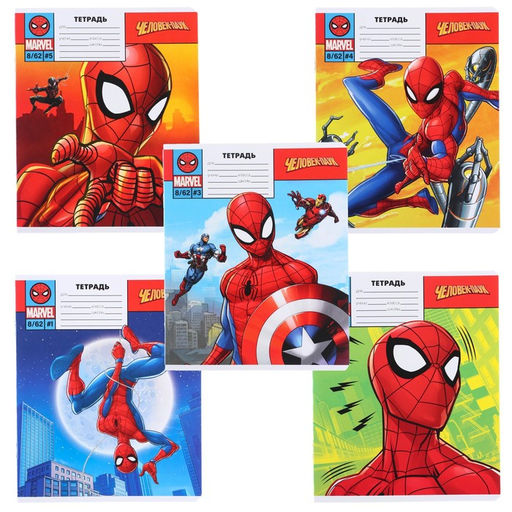 Цена за 20 шт. Тетрадь в линейку 12 листов, 5 видов МИКС, обложка мелованный картон,