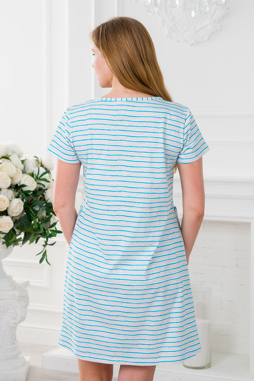 Туника женская из кулирки Руслана бирюзовый