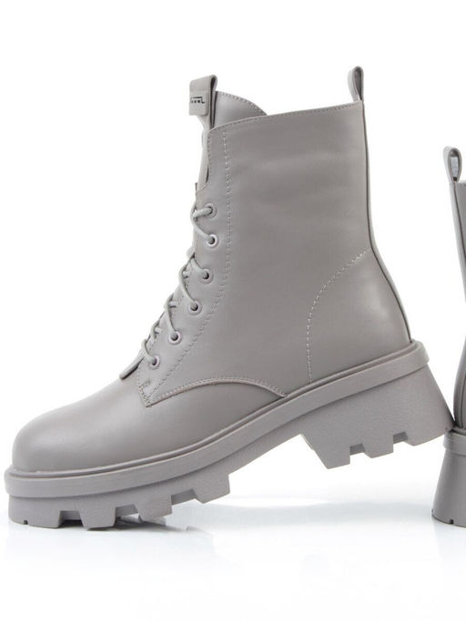 04-M3-2171 GRAY Ботинки зимние женские (натуральная кожа, натуральный мех)