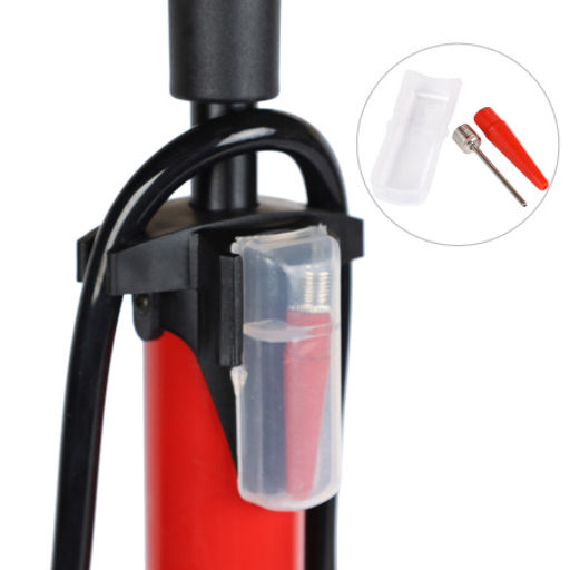 Насос напольный с манометром COMIRON REDDY стальной цилиндр стальная складная ножка ручка и основание литой пластик Presta-Schrader-Dunlop /уп 20/ - Галеонтрейд фото 2