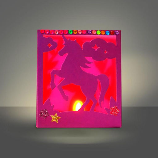 Ночник своими руками «Чудесный единорог», 3Д эффект, цветное свечение, с декором, набор для творчества