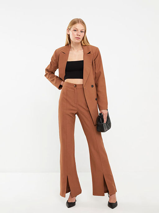 Kad?n Standart Fit D?z Pantolon