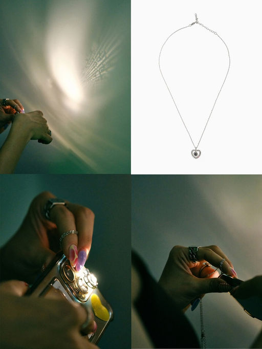 Набор с кулоном «Я тебя люблю», в коробке с мишкой, цвет серебро, нежно-розовая коробка