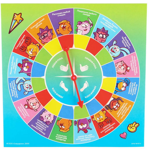 Подвижная игра Твист-р Смешарики напольная с фантами, 6+ фото 8