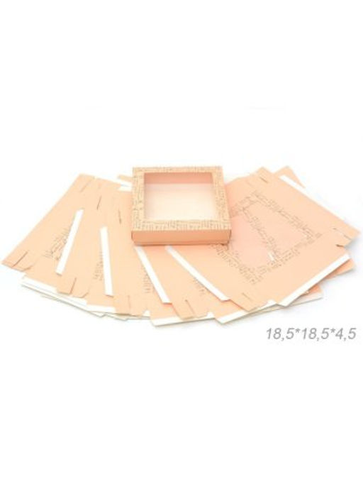 Коробка подарочная складная 18,5х18,5х4,5 см / 5541-4 /уп 500/ - Галеонтрейд фото 3