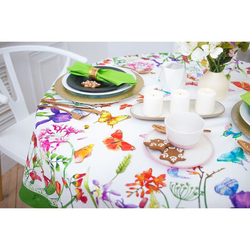Скатерть Луговые цветы d=150 см, 100% хл, саржа 190 г/м?