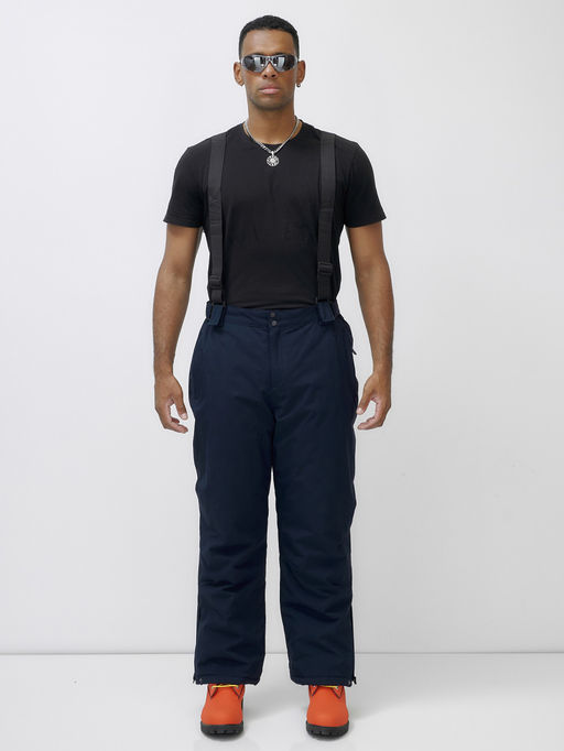 Горнолыжный костюм мужской зимний темно-синего цвета 390TS - Leifensh фото 24