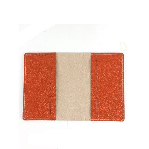 Обложка для паспорта Croco-П-1102 натуральная кожа оранжевый флотер (36) 265432  фото 2