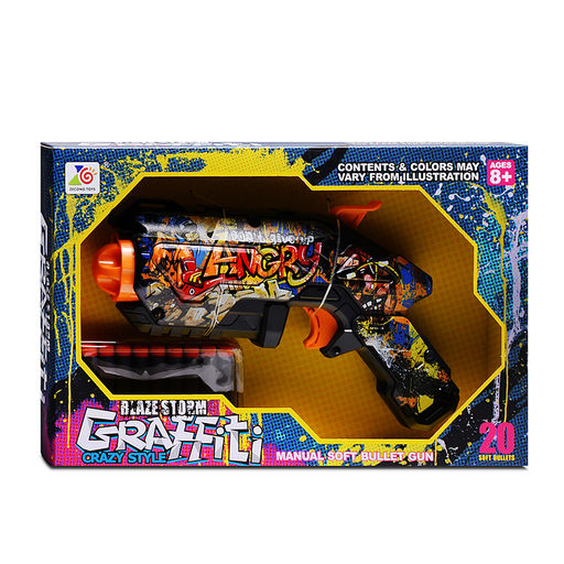 Бластер "Графити" с мягкими пулями, в коробке