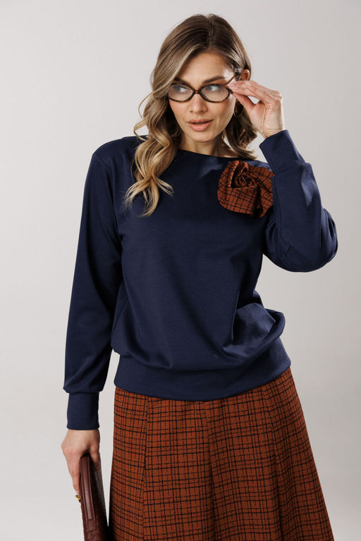 Костюм Lars Style 1205 синий; терракотово-синий принт