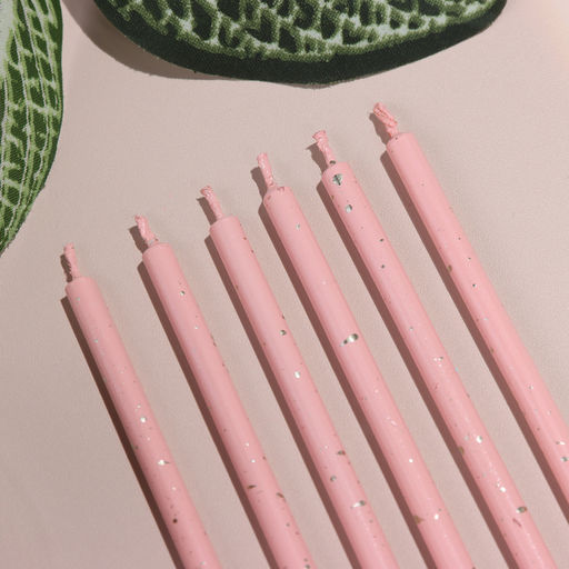 Набор свечей в торт, 6 штук Исполнение желаний, 15 см, розовый - Страна карнавалия фото 4