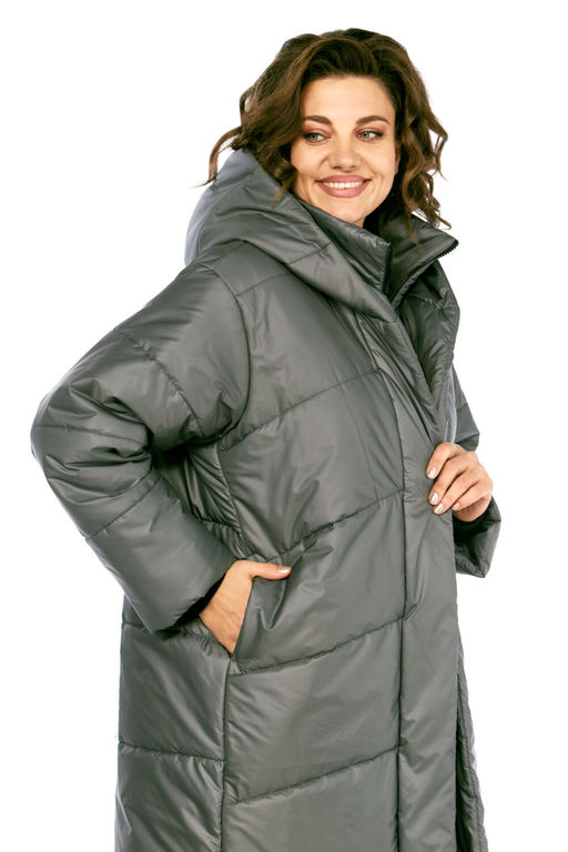 Пальто Diamant 2128 серый фото 8