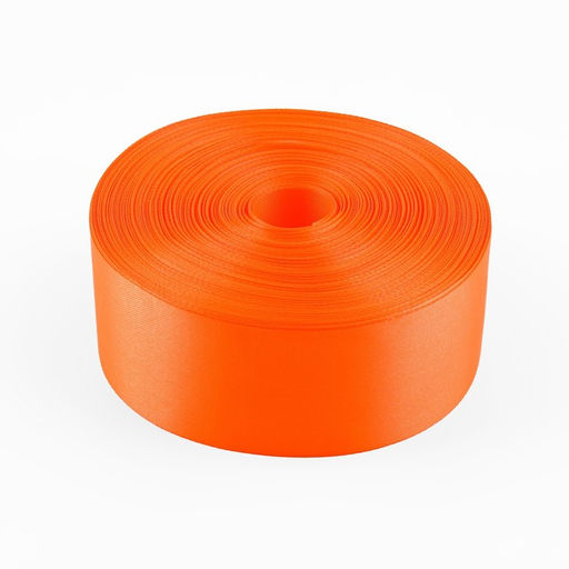 Лента атласная, 50 мм × 100 ± 5 м, цвет оранжевый