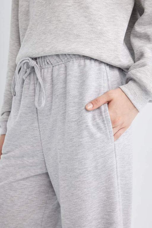 Длинные и широкие спортивные штаны прямого кроя - Defacto фото 5