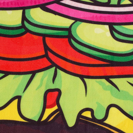 Полотенце пляжное «Гамбургер», 134×150 см, 100 % п/э