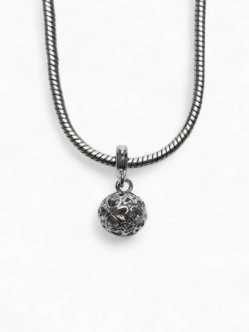 Цена за 5 шт. Шарм подвеска «Шарик», цвет серебро