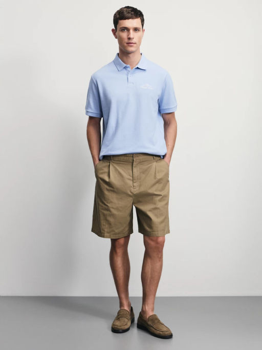 Поло с принтом на груди / Zarina  фото 2